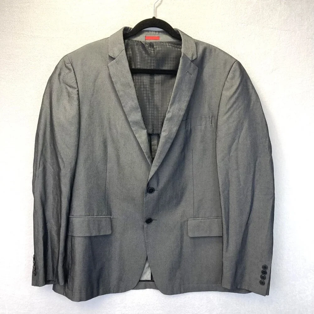 John Varvatos USA Unlined Blazer Jacket Mens‎ 44R Gray Sport Coat Cotton Blend